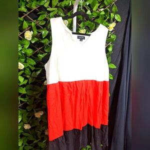 Perceptions Women's Colorblock Mini Dress - White, Red, and Black